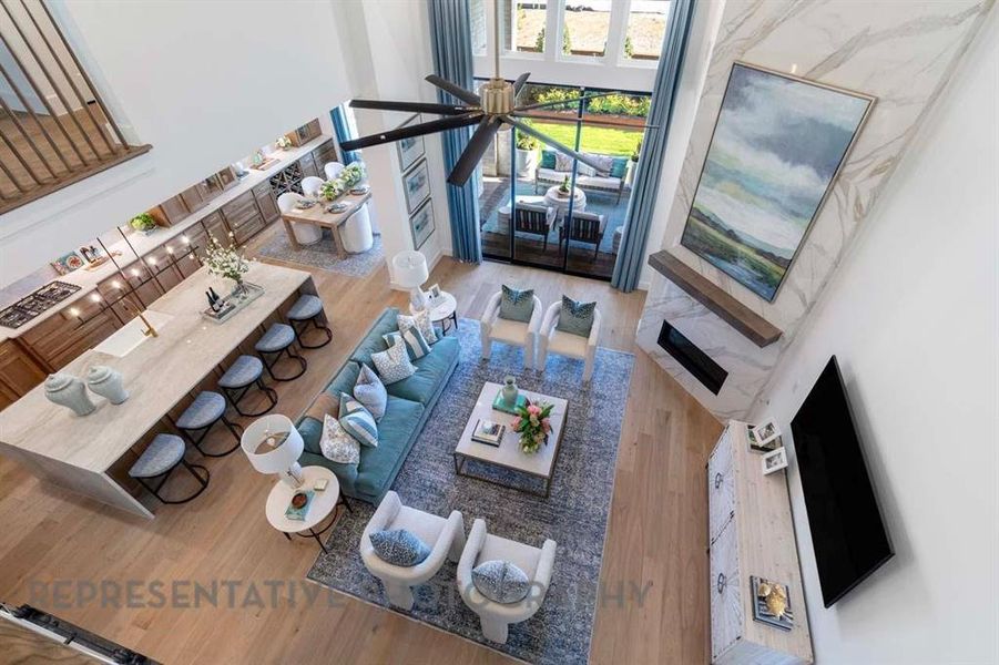 Furnished interior view inside a new home in Mustang Lakes, Celina (Image 13). Furnished interior view inside a new home in Mustang Lakes, Celina (Image 13).