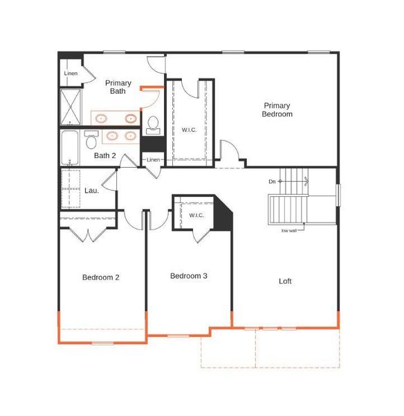 2D floor plan layout of this home in Bella Vista Classic, Denver, NC (Image 3).