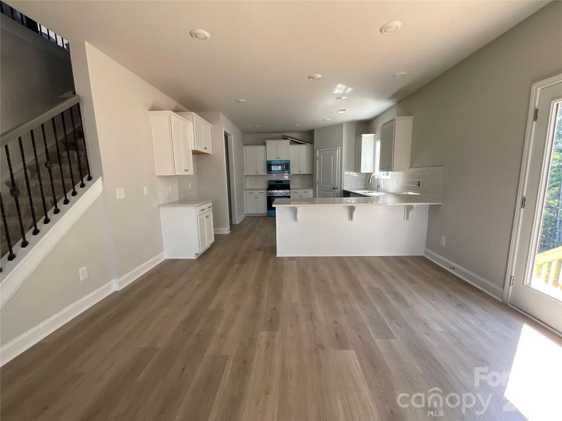 Dining area and kitchen