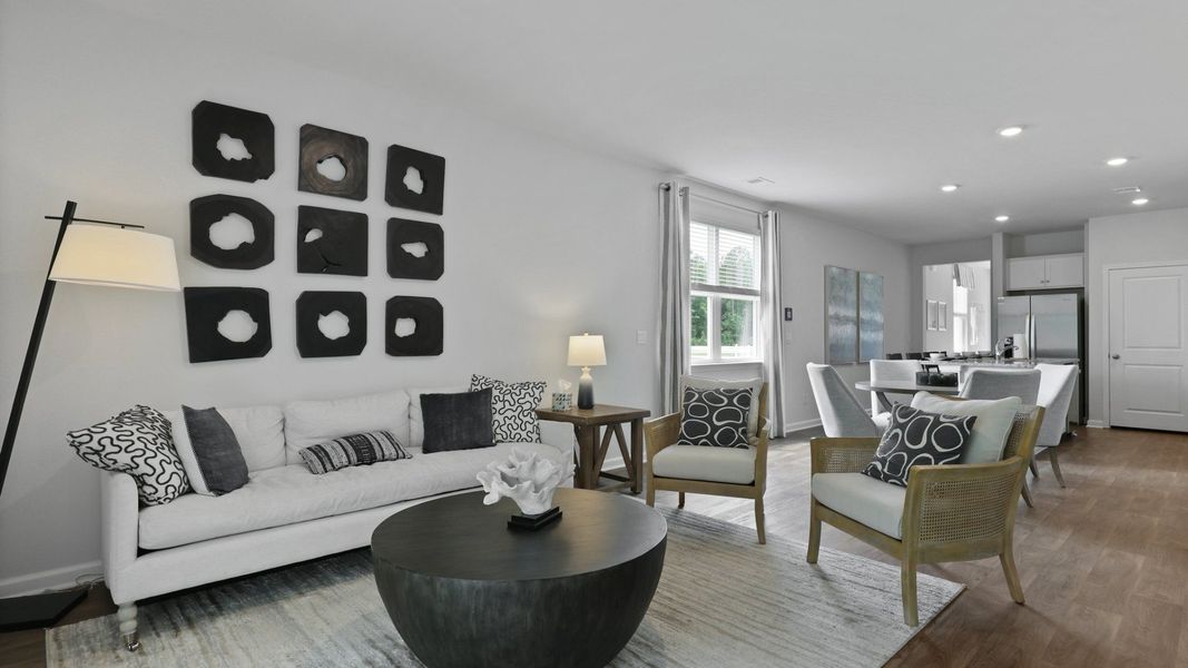Representative furnished interior of a home built from the Glenwood by D.R. Horton in Pine Hills at Cane Bay, Summerville (Image 17).