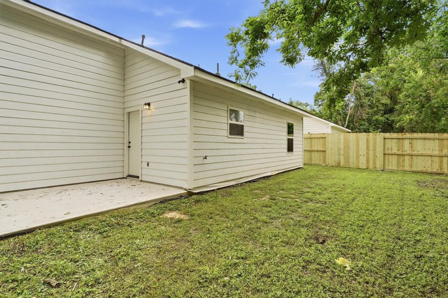 Back yard area