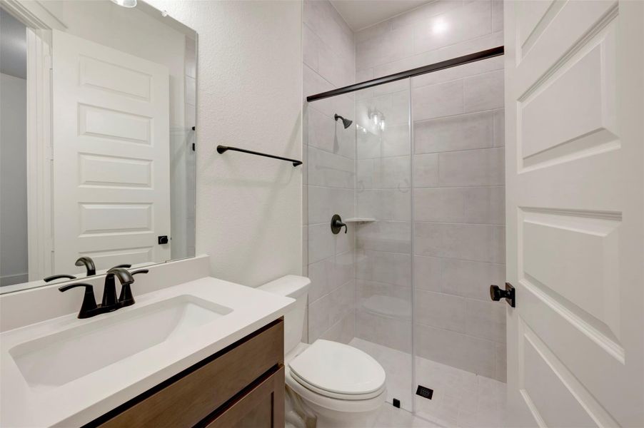 Furnished interior view inside a new home in Elyson 45', Katy (Image 4).