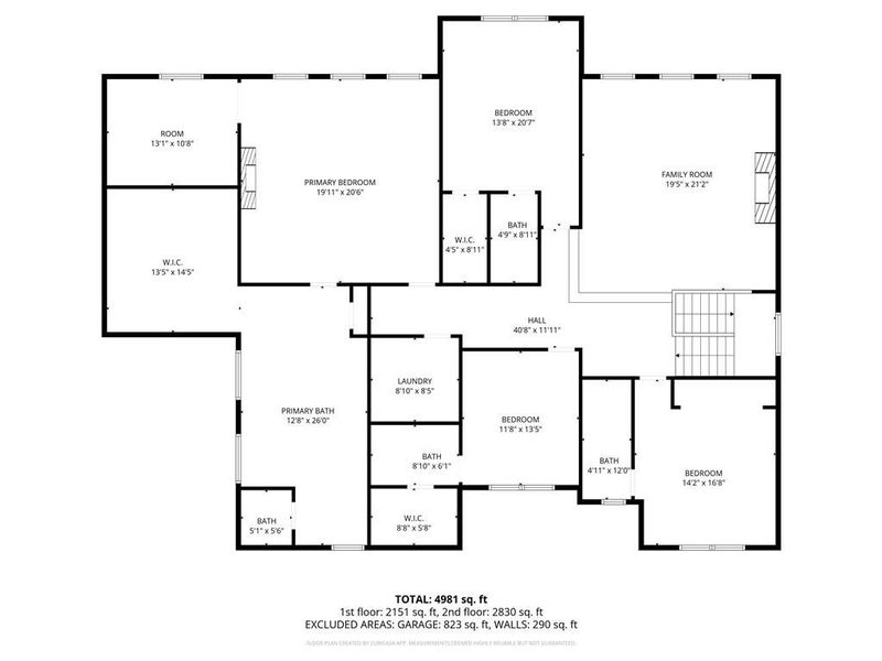 2D floor plan layout of this home in , Lawrenceville, GA (Image 6).