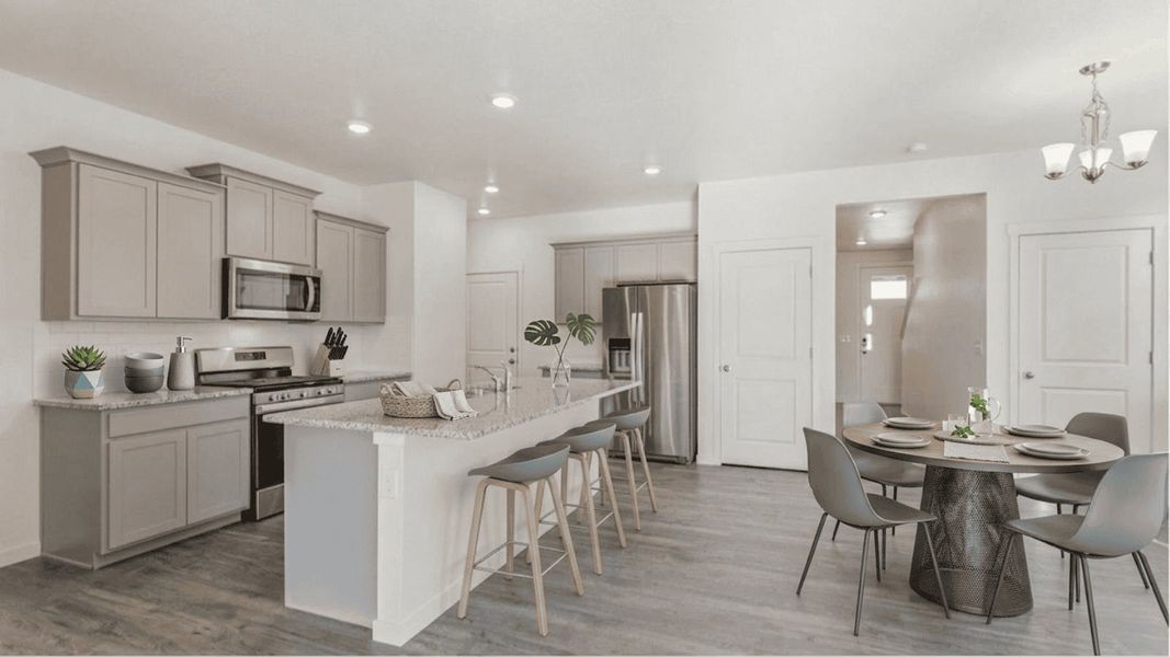 Furnished interior view inside a new home in The Ridge at Lorson Ranch, Colorado Springs (Image 3).