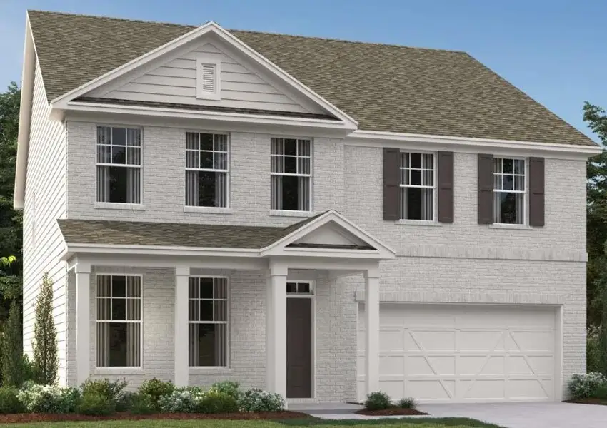 Front exterior of a new home in , Locust Grove, GA, highlighting curb appeal (Image 1). Front exterior of a new home in , Locust Grove, GA, highlighting curb appeal (Image 1).