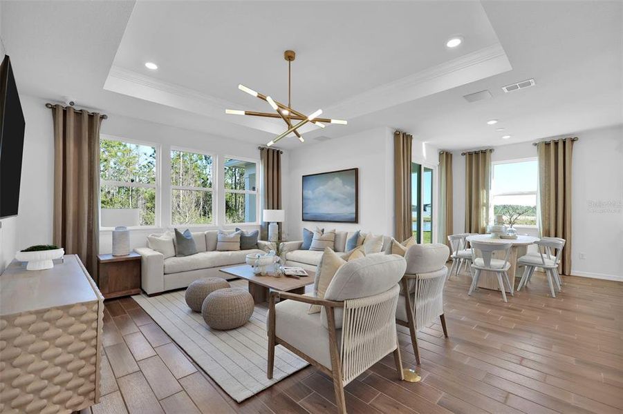 Furnished interior view inside a new home in Lakeview Estates, Palm Coast (Image 5). Furnished interior view inside a new home in Lakeview Estates, Palm Coast (Image 5).