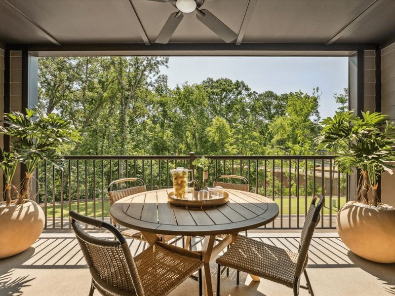 Exterior details and patio area of a home in Bellflower, Charlotte (Image 2).
