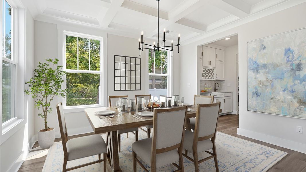 Furnished interior view inside a new home in Pelham Crossing Single Family Homes, Greer (Image 45).