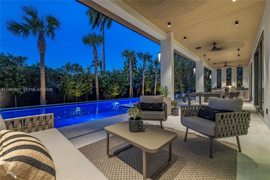 Exterior details and patio area of a home in , Miami (Image 40).