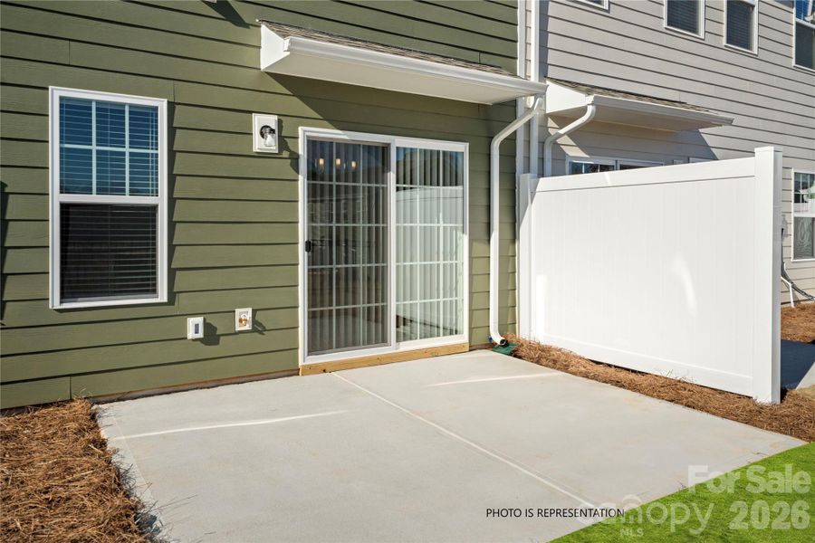 Exterior details and patio area of a home in Autumn Brook, Stanley (Image 3).