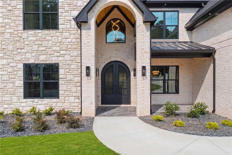 Exterior details and patio area of a home in , Suwanee (Image 32).