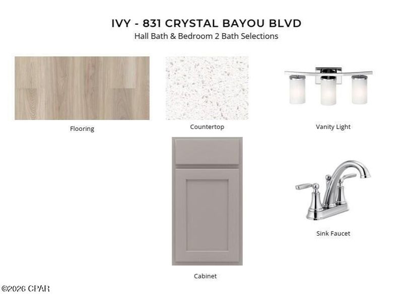 Sample of building materials used in homes in Breakfast Point East, Panama City Beach (Image 6).