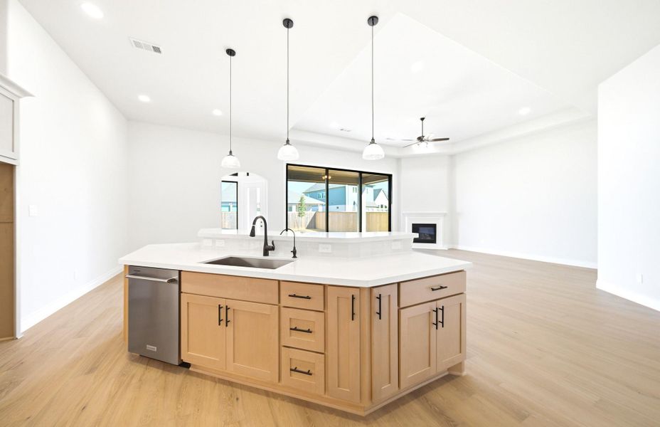 Furnished interior view inside a new home in Bridgeland 60′, Cypress (Image 9).