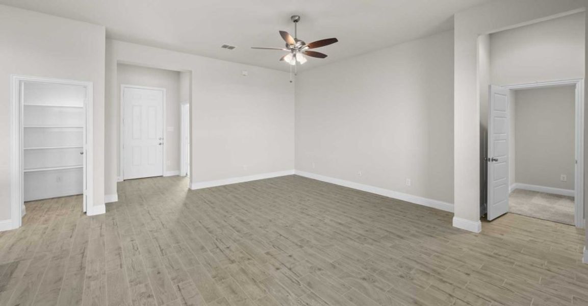 Representative exterior photo of a completed home built from the Alderbury by Impression Homes in Timberbrook, Justin, TX (Image 9).