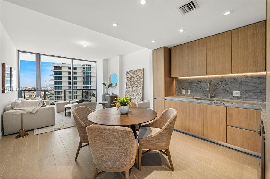 Furnished interior view inside a new home in , Miami Beach (Image 6).