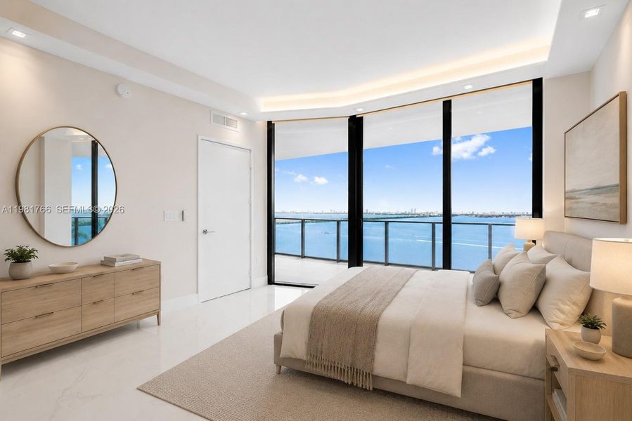 Master bedroom Virtually staged
