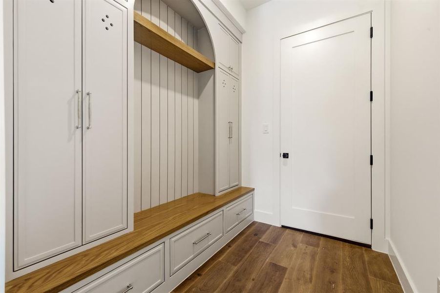Mud room off of garage entrance