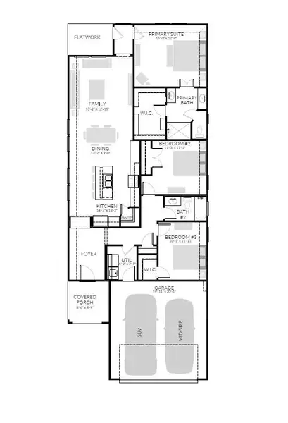 2D floor plan layout of this home in Trinity Ranch, Elgin, TX (Image 2). 2D floor plan layout of this home in Trinity Ranch, Elgin, TX (Image 2).