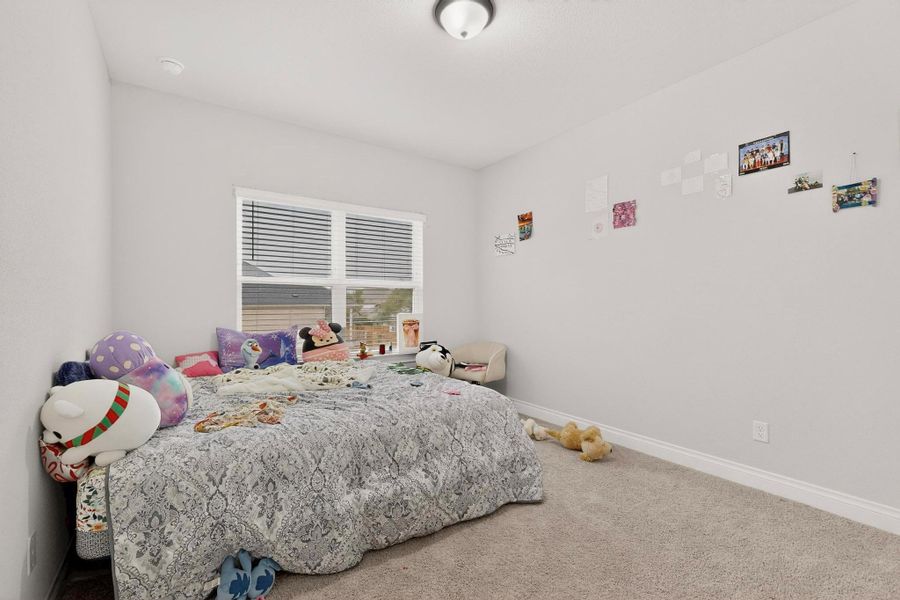 Bedroom featuring baseboards and carpet flooring