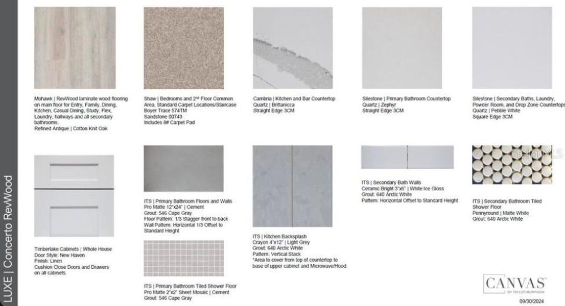 Sample of building materials used in homes in Esplanade at Azario Lakewood Ranch, Lakewood Ranch (Image 13). Sample of building materials used in homes in Esplanade at Azario Lakewood Ranch, Lakewood Ranch (Image 13).