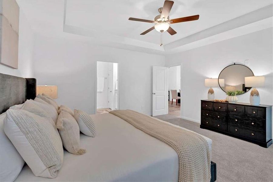 Furnished interior in a model home at The View at Groover's Lake in Lithia Springs (Image 20).