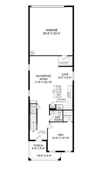 2D floor plan layout for the Capri by Highland Homes of Florida in Estates at Hickory Cove - Bungalows, St. Cloud, FL (Image 5). 2D floor plan layout for the Capri by Highland Homes of Florida in Estates at Hickory Cove - Bungalows, St. Cloud, FL (Image 5).