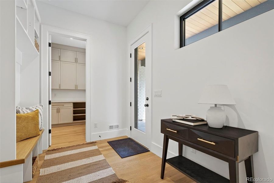 Mud room off of garage entrance