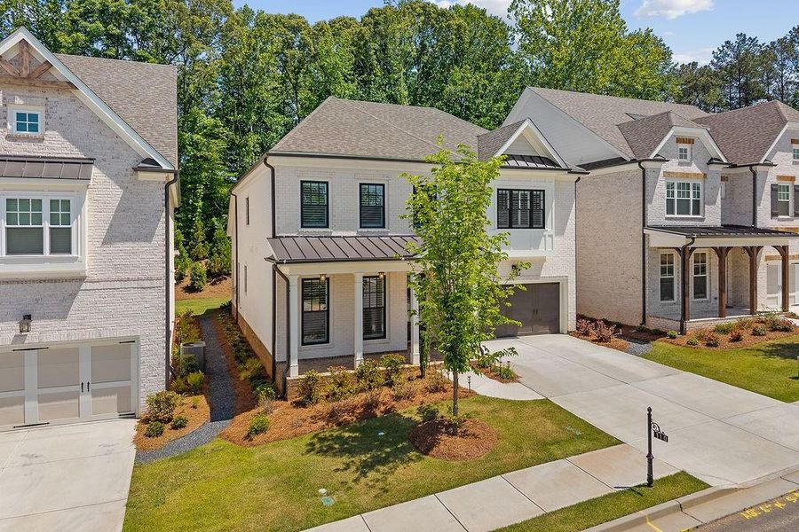 Front exterior of a new home in , Alpharetta, GA, highlighting curb appeal (Image 25).