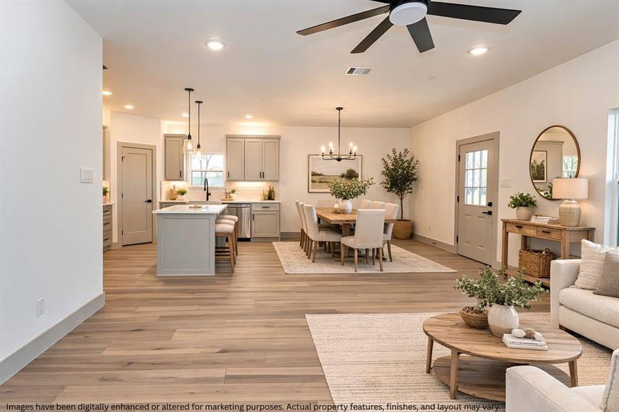 Furnished interior view inside a new home in , Cleburne (Image 5).