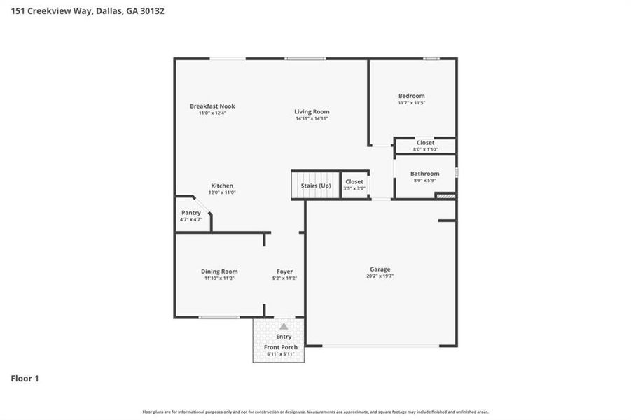 2D floor plan layout of this home in , Dallas, GA (Image 7).