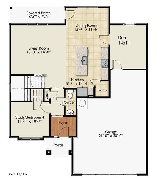 The Calle First Floor with Den The Calle First Floor with Den