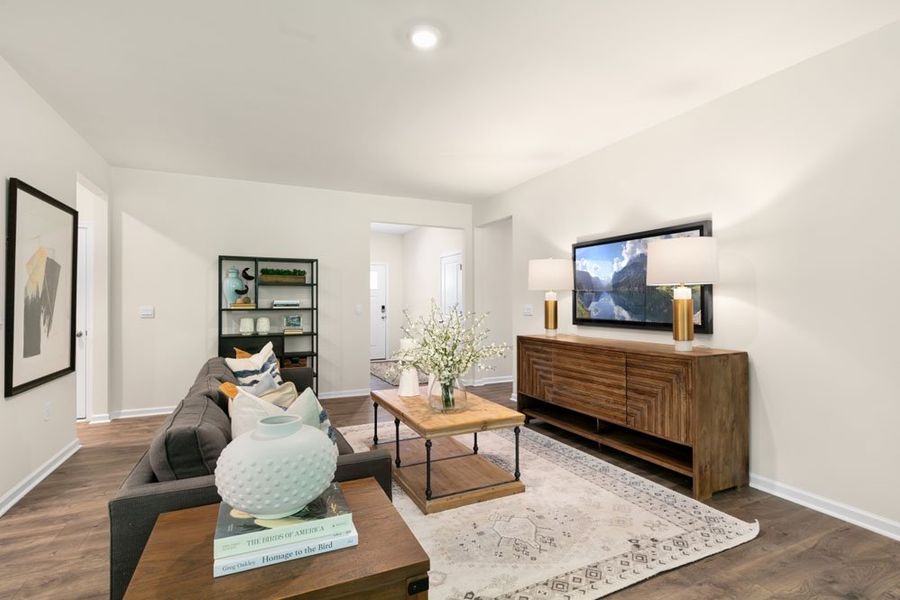 Representative furnished interior of a home built from the BOOTH by D.R. Horton in Gretchen Pines, West End (Image 6).