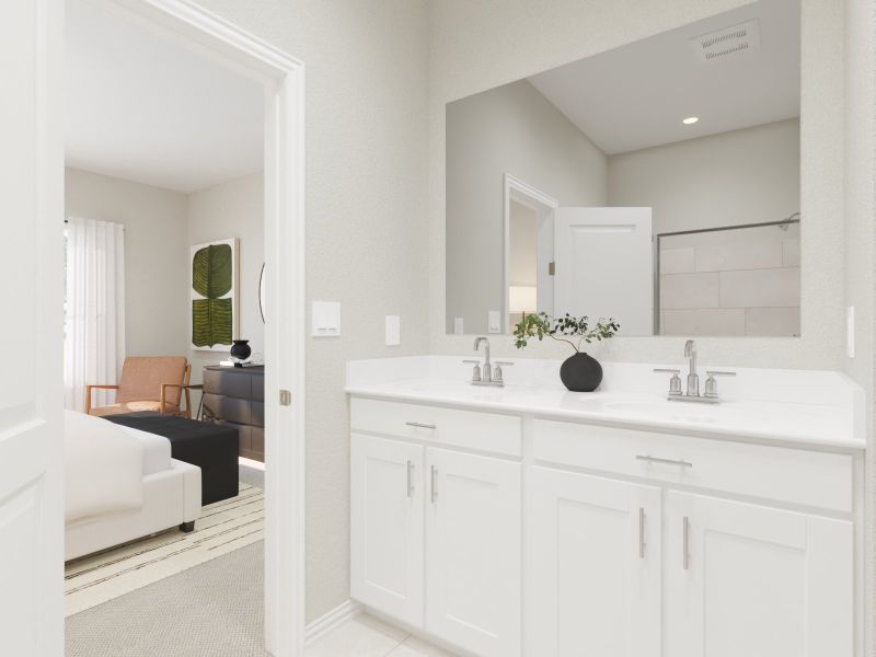 Furnished interior view inside a new home in Lakehaven - Signature Series, Farmersville (Image 7).