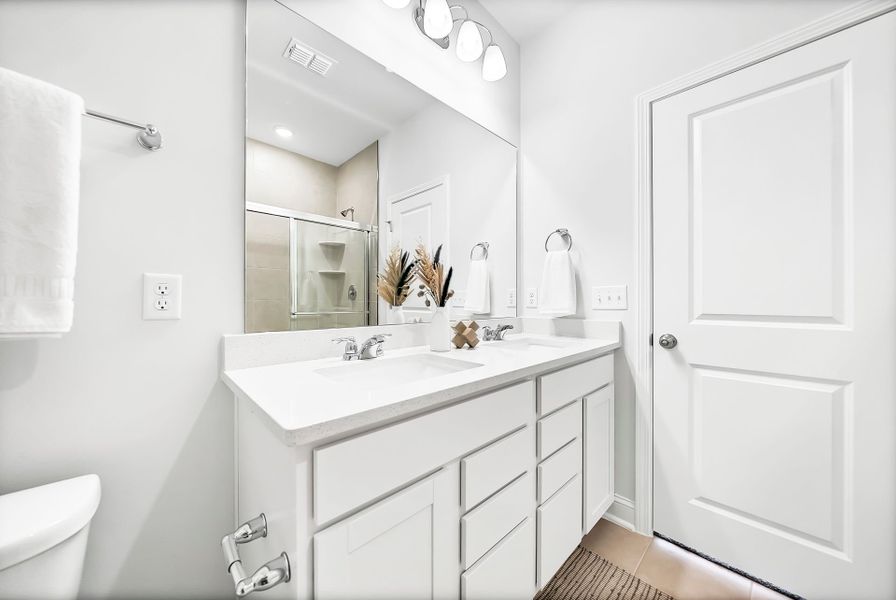 Furnished interior view inside a new home in Monroe Preserve, Chapin (Image 51).