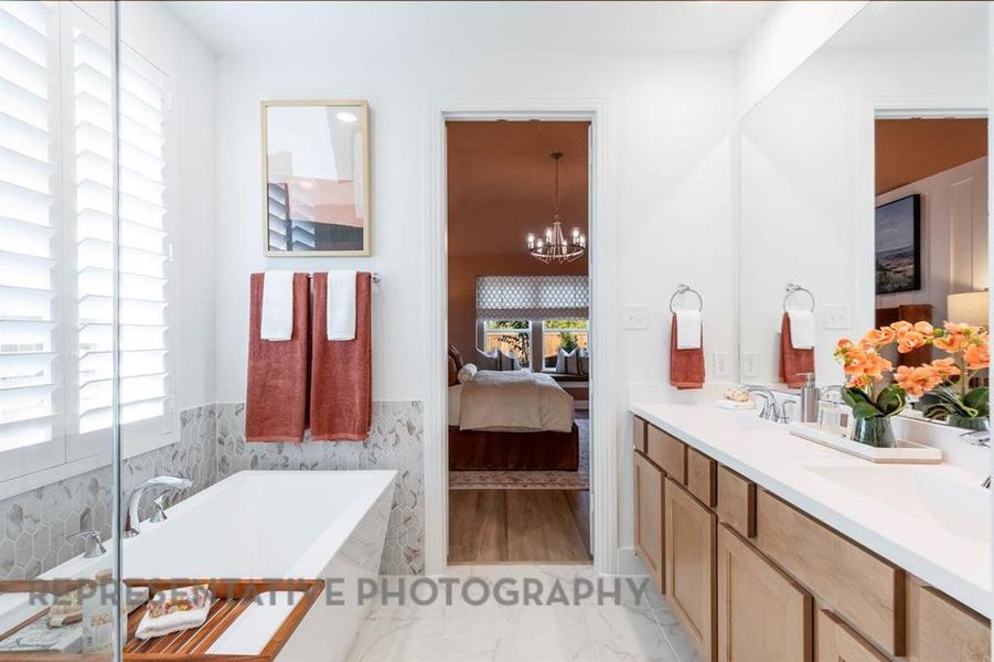 Furnished interior view inside a new home in Waterscape: 50ft. lots, Royse City (Image 29). Furnished interior view inside a new home in Waterscape: 50ft. lots, Royse City (Image 29).