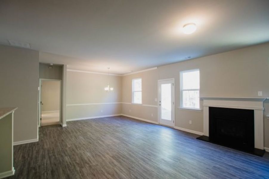 Representative unfurnished interior of a home built from the Crofton by Piedmont Residential in Hampton Ridge, Jefferson (Image 13).