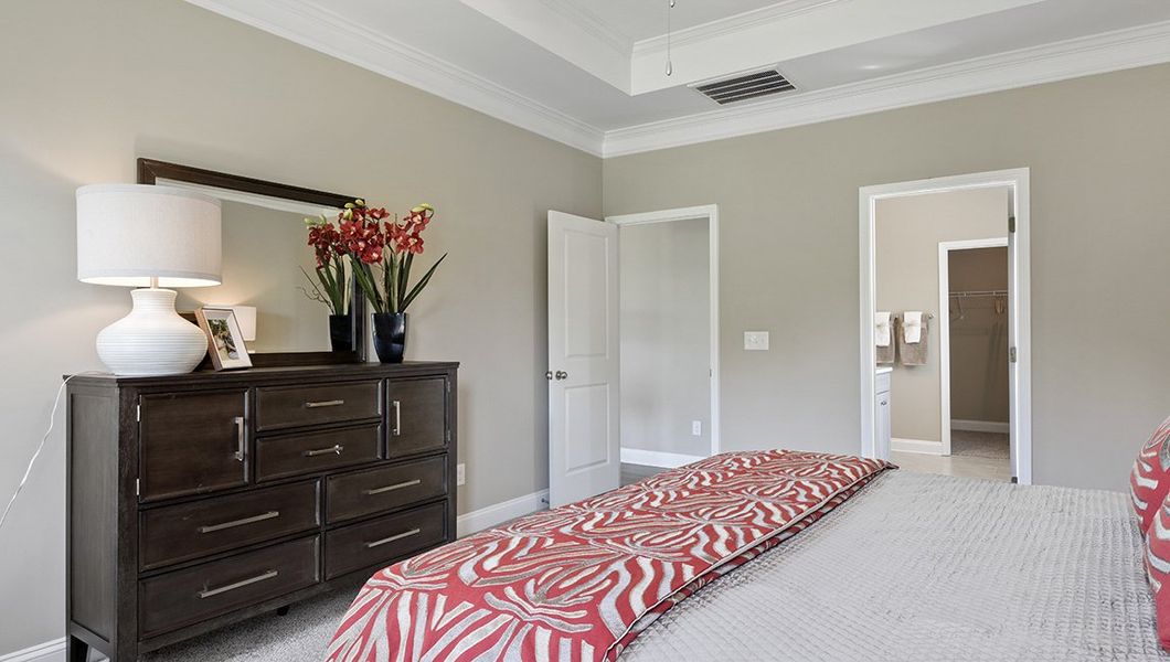 Furnished interior in a model home at Reserve at Tap Root Farms in Fletcher (Image 54).