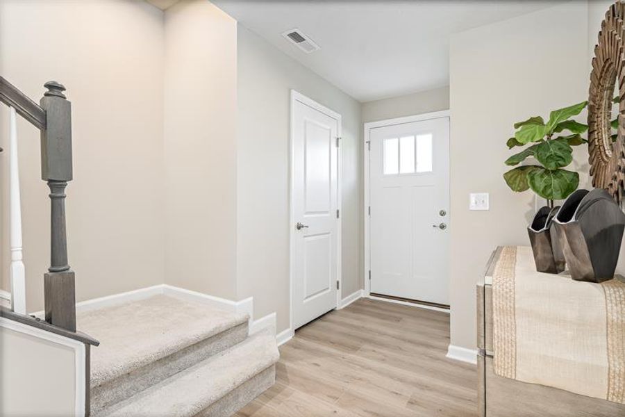 Representative furnished interior of a home built from the Beethoven Front Entry by Ryan Homes in Sunset Creek Townhomes, Charlotte (Image 7). Representative furnished interior of a home built from the Beethoven Front Entry by Ryan Homes in Sunset Creek Townhomes, Charlotte (Image 7).