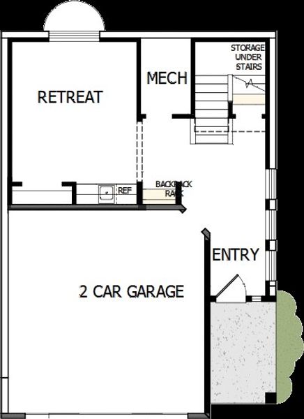 2D floor plan layout of this home in Trailside at Cottonwood Creek, Colorado Springs, CO (Image 3).