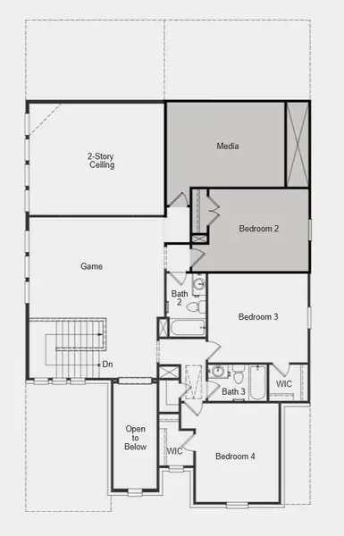 Additional Highlights Include: Bedroom 5 with bath 4 in place of tandem garage, media room, and study in place of flex.
