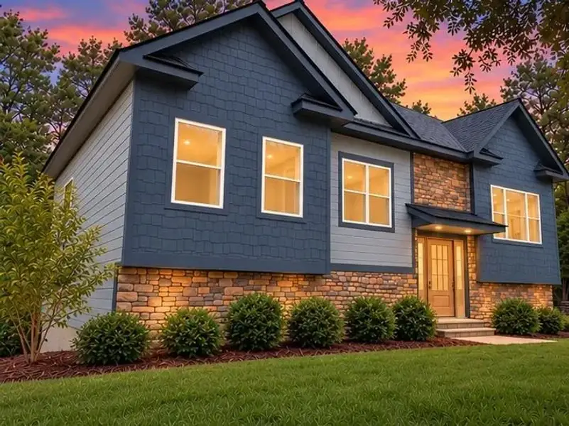 Front exterior of a new home in , Covington, GA, highlighting curb appeal (Image 4). Front exterior of a new home in , Covington, GA, highlighting curb appeal (Image 4).