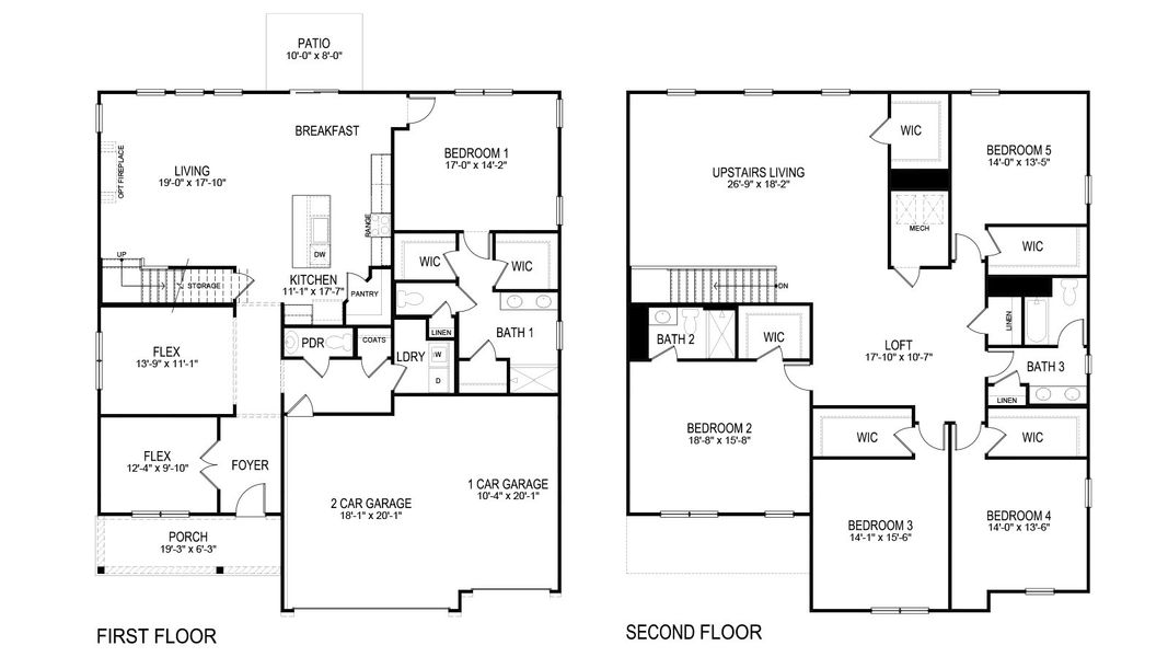 2D floor plan layout of this home in Catlett Cove, Knoxville, TN (Image 2).