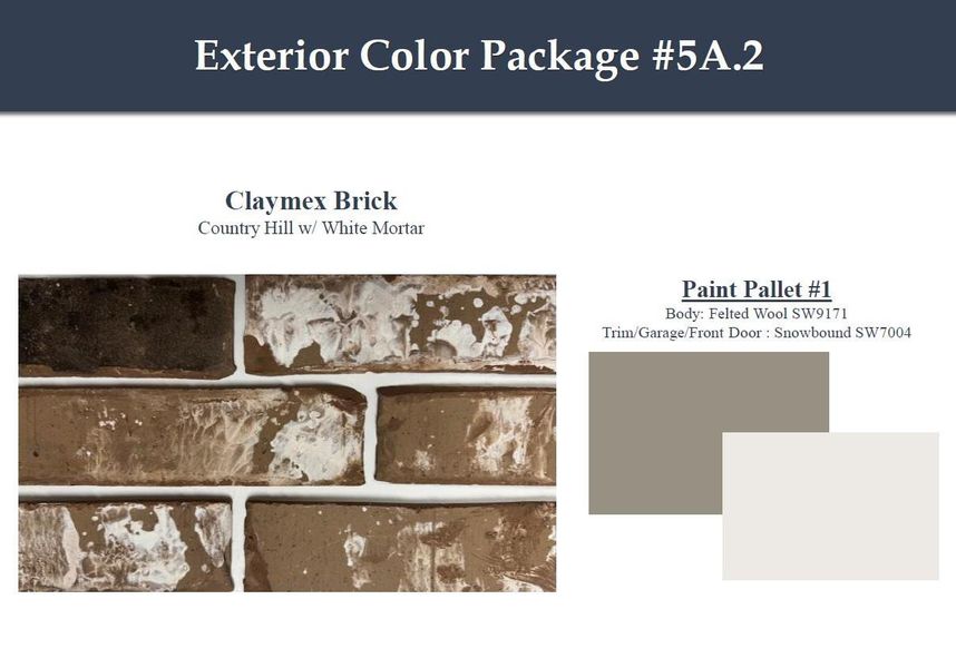 Sample of building materials used in homes in Windrose Green 45', Angleton (Image 8).