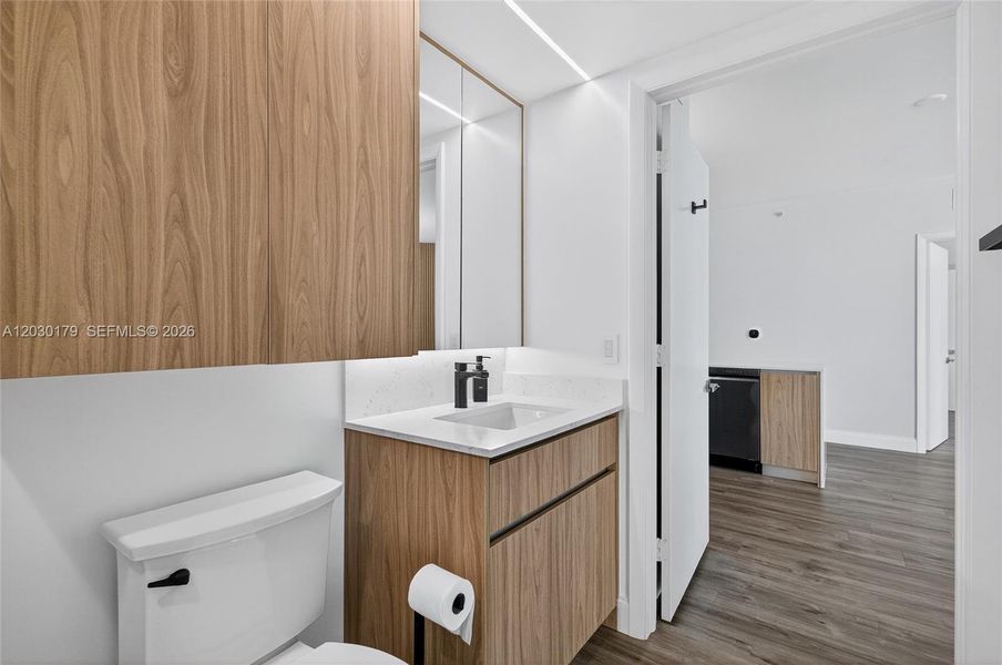 Furnished interior view inside a new home in , Miami (Image 9).