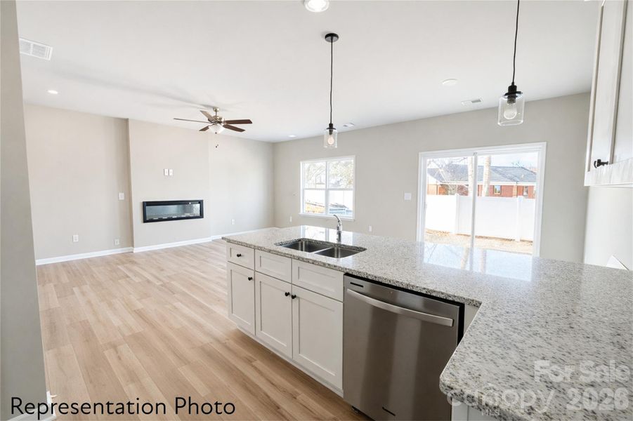 Furnished interior view inside a new home in , Charlotte (Image 11).