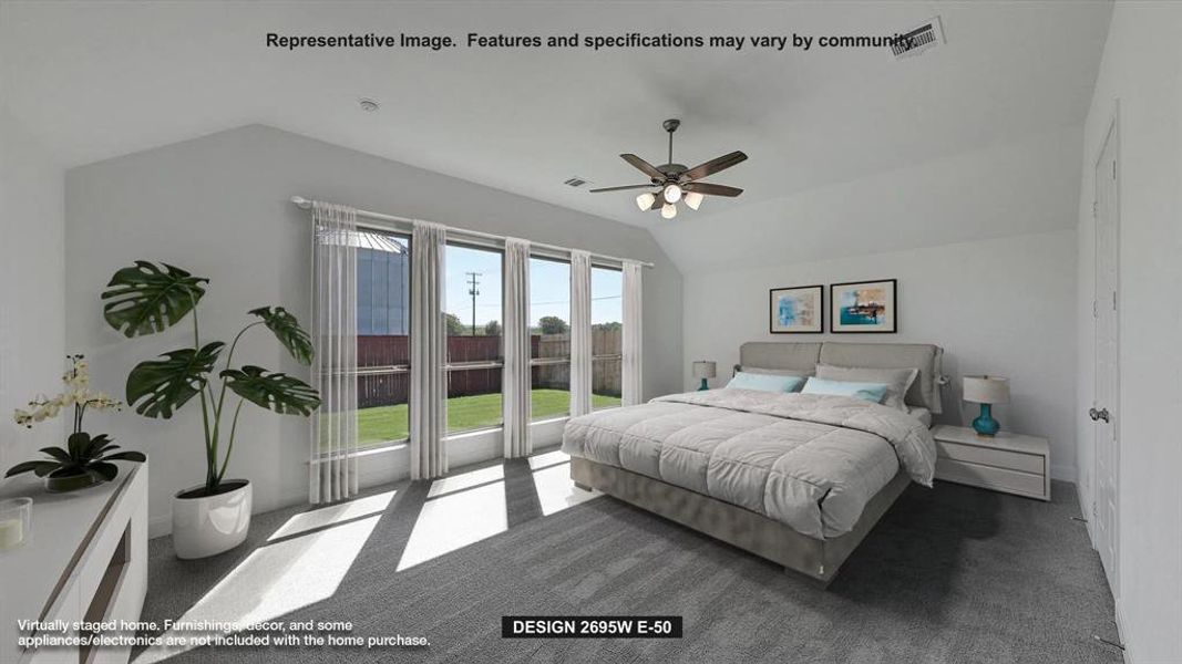 Furnished interior view inside a new home in Walsh Ranch 55', Fort Worth (Image 4). Furnished interior view inside a new home in Walsh Ranch 55', Fort Worth (Image 4).