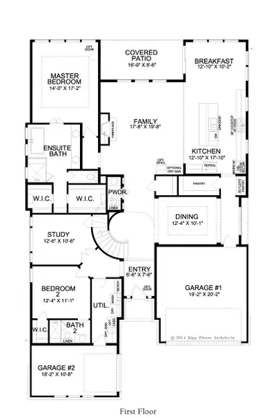 2D floor plan layout for the Westwood by Landon Homes in Dominion Estates, Frisco, TX (Image 4).