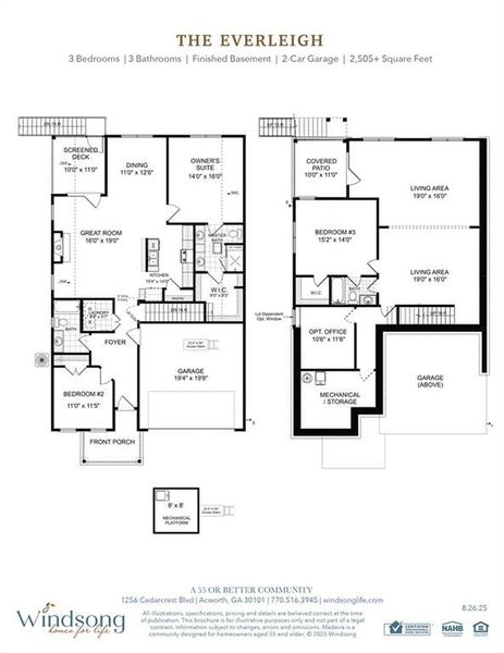 2D floor plan layout of this home in , Acworth, GA (Image 5).