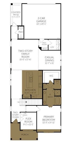 2D floor plan layout of this home in Landmark, Denton, TX (Image 4).