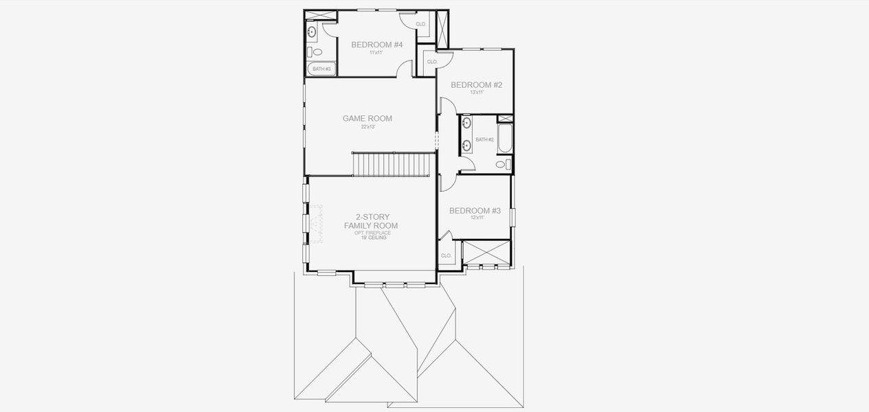 2D floor plan layout of this home in Santa Rita Ranch, Liberty Hill, TX (Image 3).